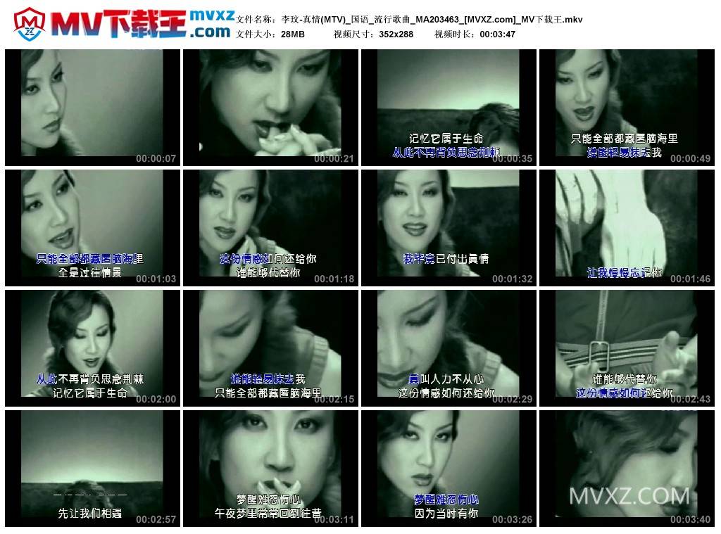 李玟-真情(MTV)_国语_流行歌曲_MA203463